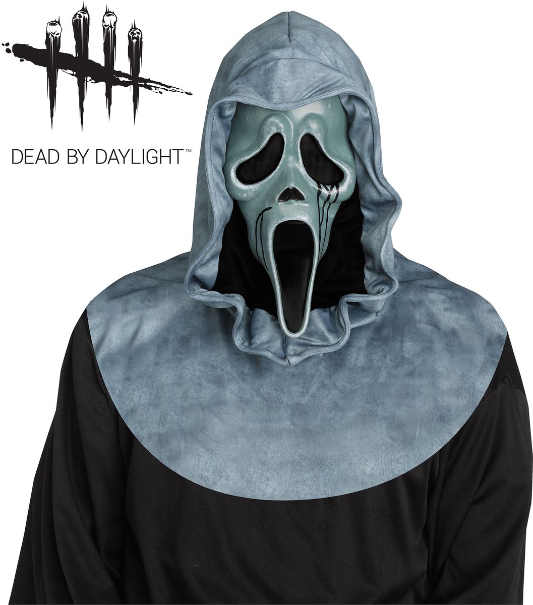 Fun World Dead by Daylight Ghostface Masker Artctic met Capuchon Halloween Horror Scream Masker voor bij Halloween Kostuum Volwassenen voor biJ Scream Kostuum - Officiële Licentie - Masker met Capuchon