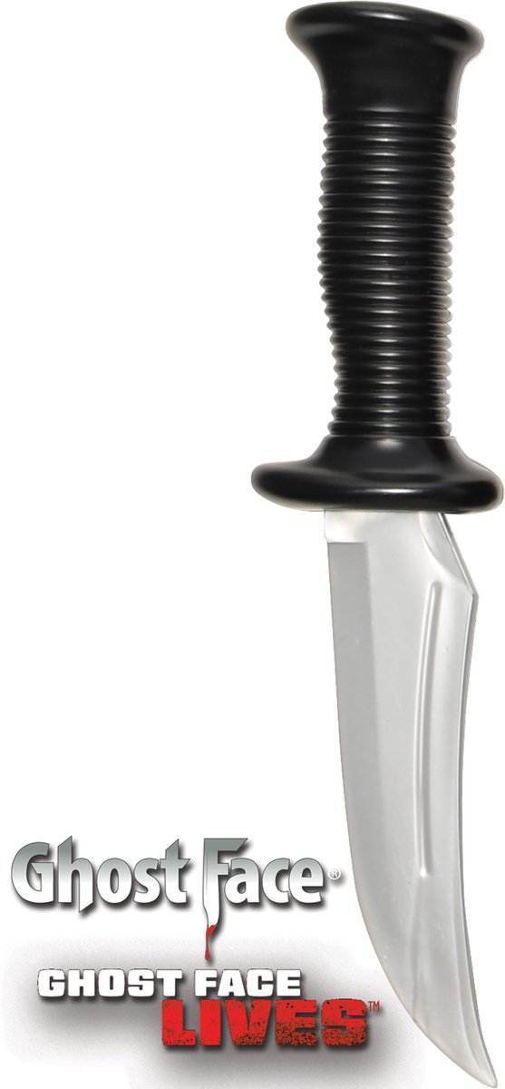 Fun World Ghostface Mes Moordmes Scream Verkleedaccessoire Halloween Decoratie Horror Wapen Nep Verkleed Mes - Officiële Licentie - Nep Mes