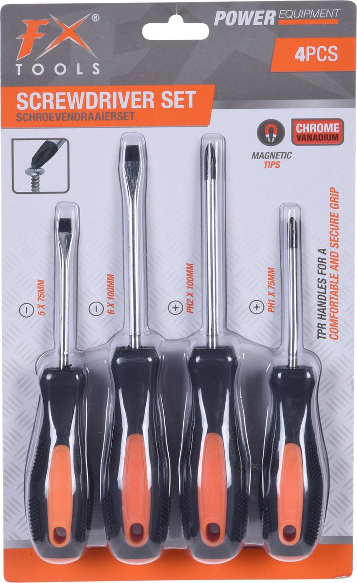 FX Tools Schroevendraaiers set 4 stuks.