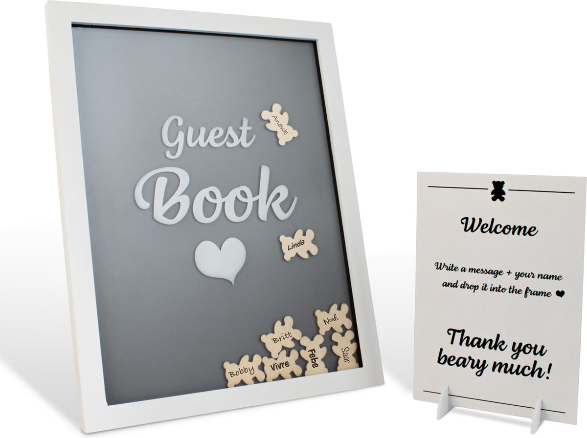 Babyshower Versiering & Geboorte Gastenboek - Babyshower Decoratie - Invulboek - Incl. accessoires