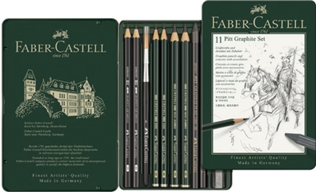 Faber Castell Grafietset Pitt, 11-delig.