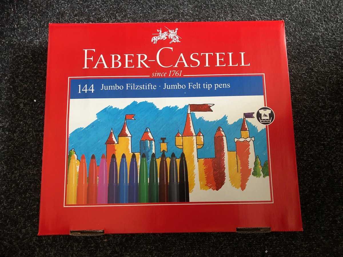 Faber Castell Viltstiften  Jumbo Classpack 144 stuks (12x12 kleuren)