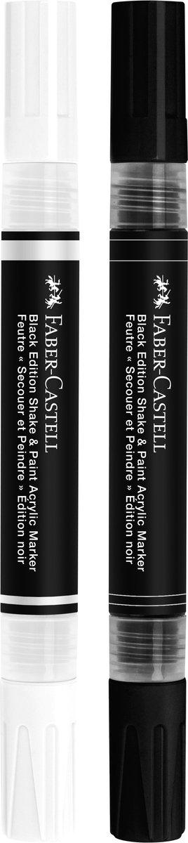 Faber-Castell acrylmarker - Black Edition - Shake & Paint - zwart en wit - FC-285503