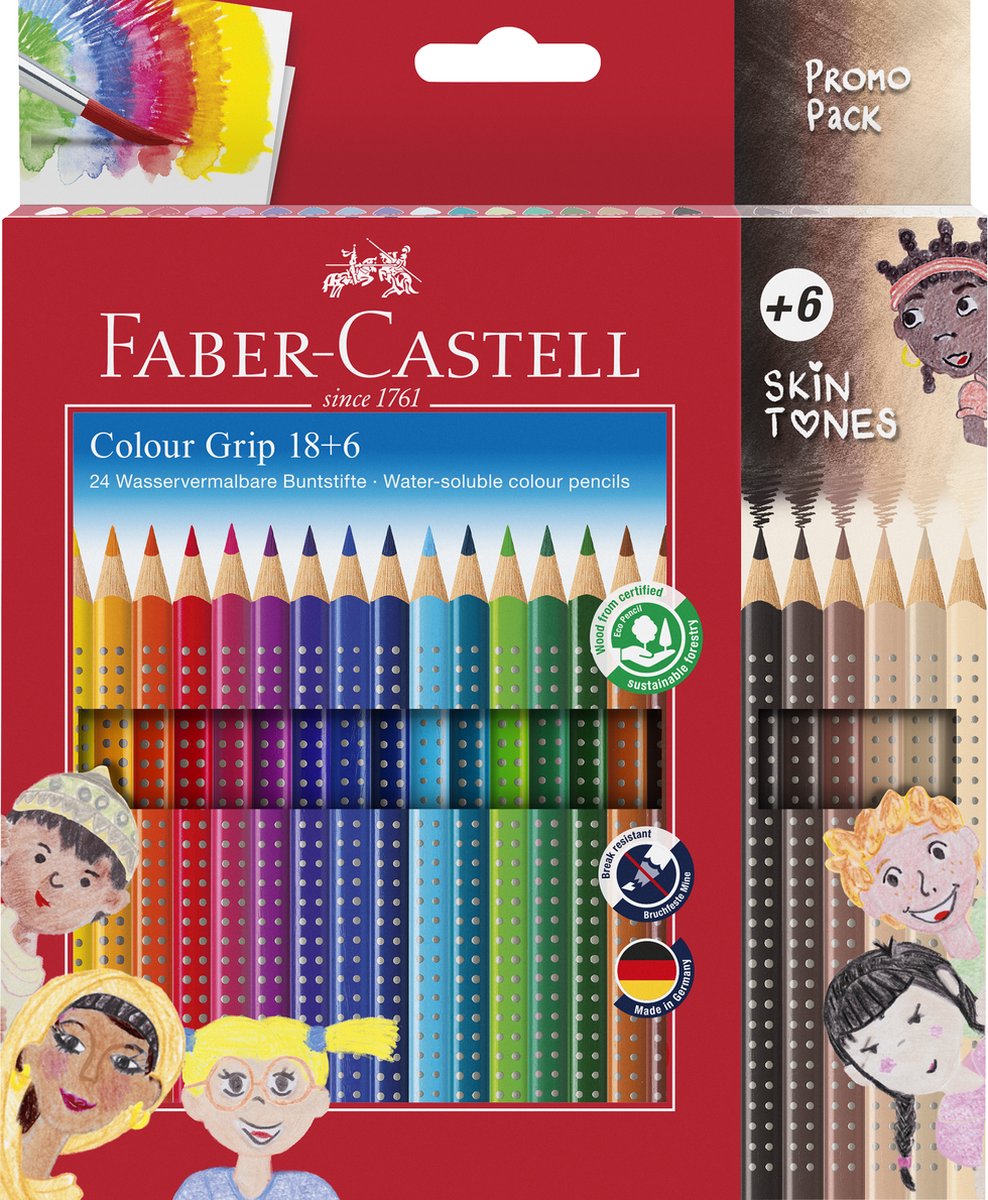 Faber-Castell kleurpotloden - Grip - 24 kleuren - FC-112819