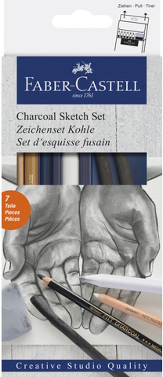 Houtskoolset   7-delig