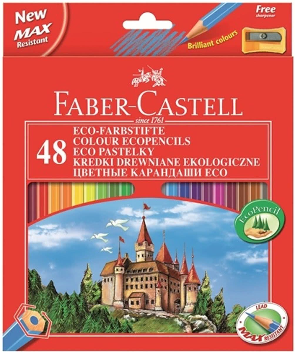 Kleurpotlood Faber-Castell Castle zeskantig karton etui met 48 stuks