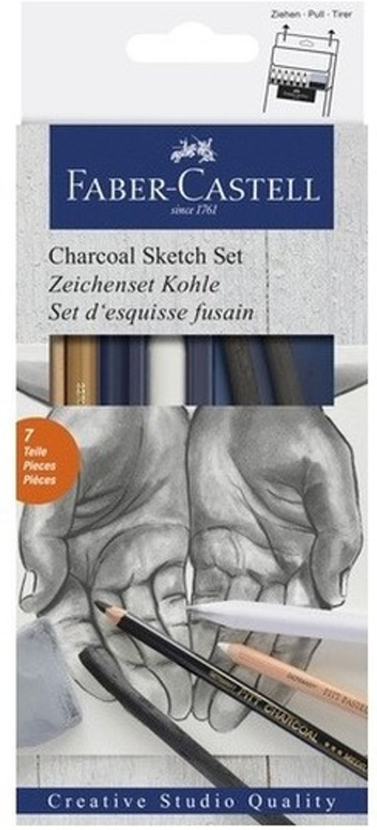 Tekenen met houtskool set  7 delig