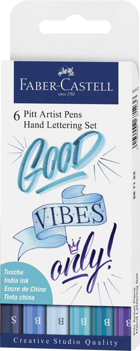Tekenstift Faber-Castell Pitt Artist Pen Letteringset 6x