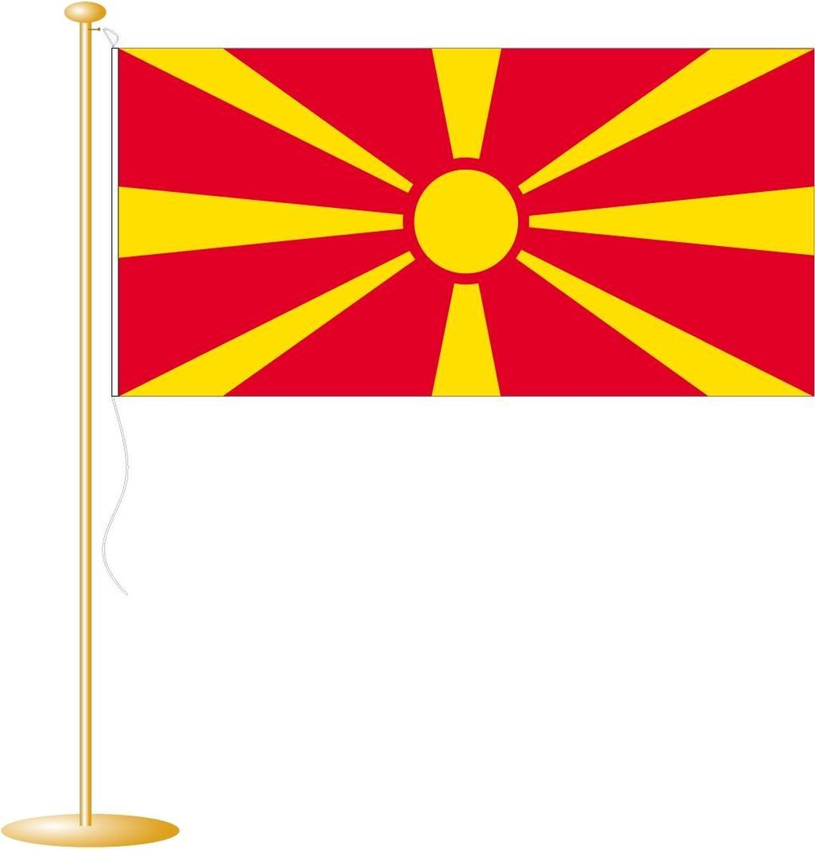 Tafelvlag Macedonië 10x15 cm
