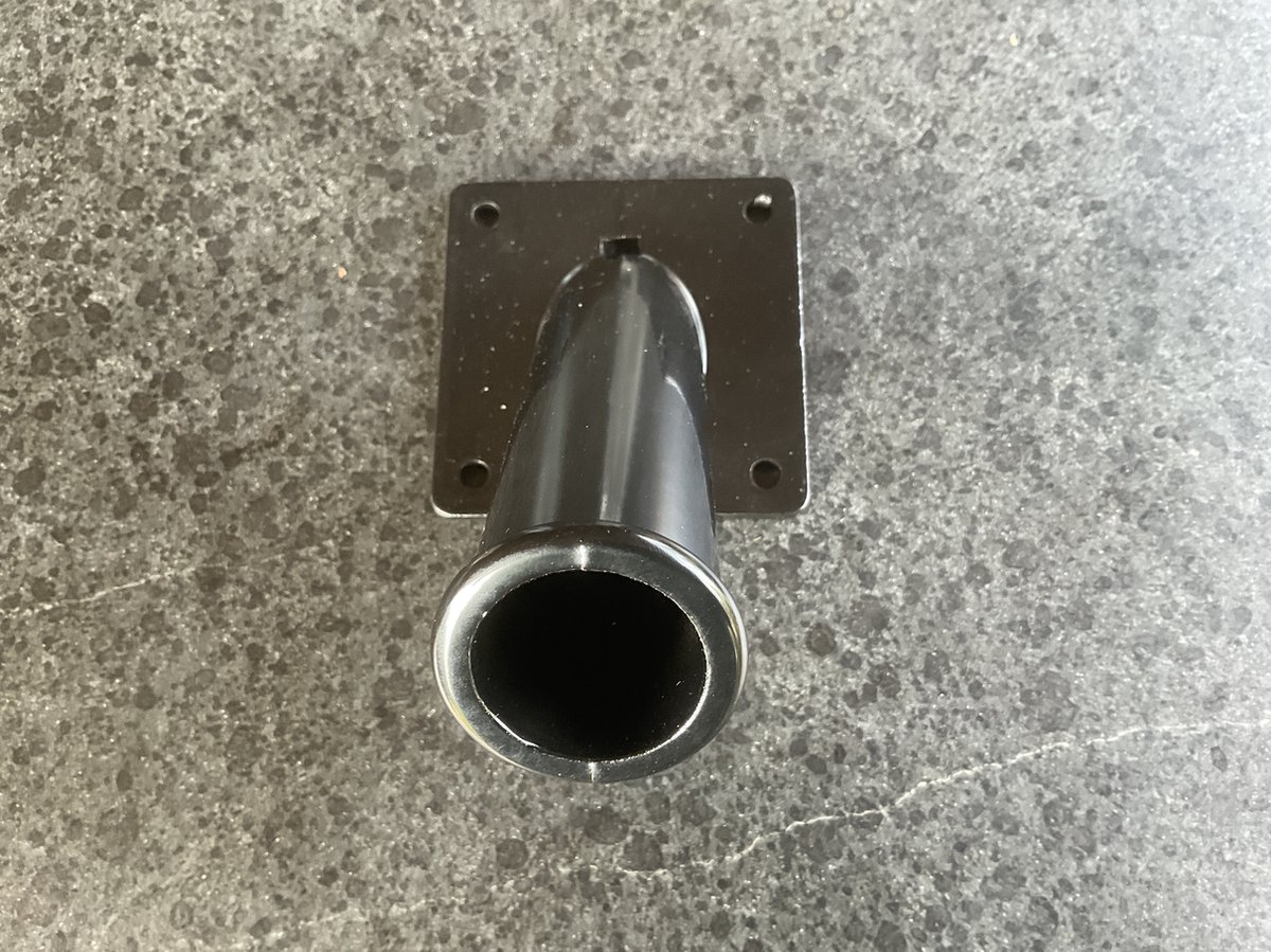 Vlaggenstokhouder 30 mm aluminium zwart