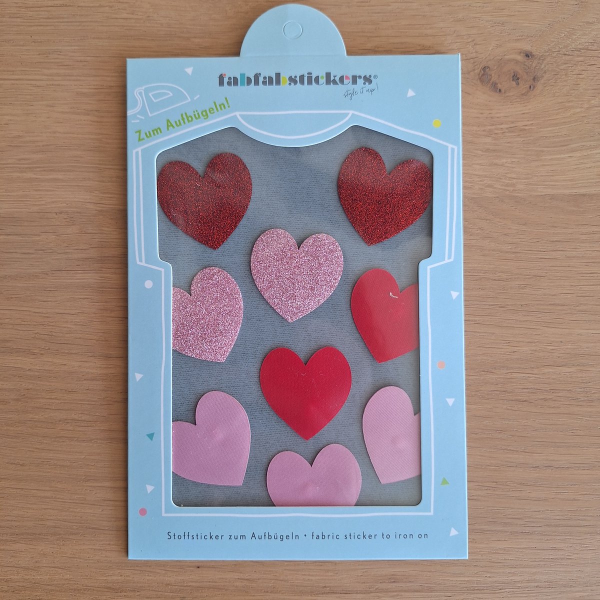 Stofstickers hartjes groot - Strijkapplicatie - Patch