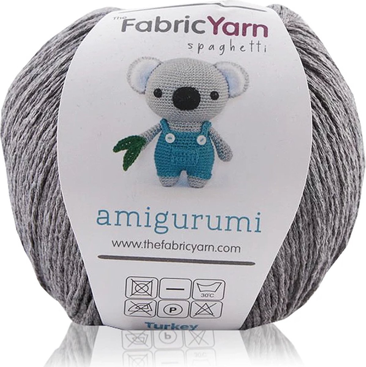 The Fabric Yarn - Amigurumi Garen - Baby Breigaren - 100% Katoen - 1 Stuk - Middelgrijs - Slim Cotton Garen - 200 Meter