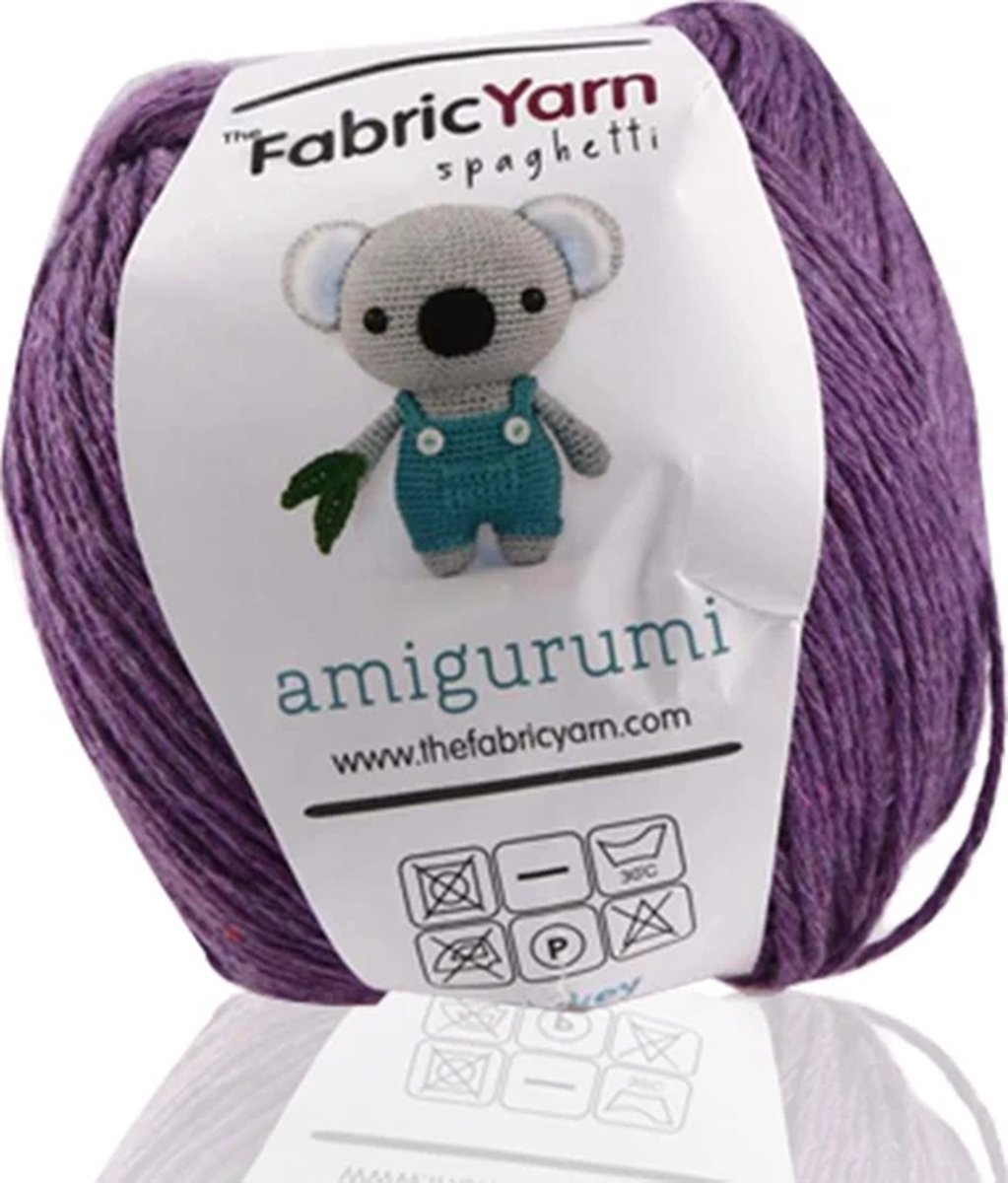 The Fabric Yarn - Amigurumi Garen - Baby Breigaren - 100% Katoen - 1 Stuk - Purper - Slim Cotton Garen - 200 Meter