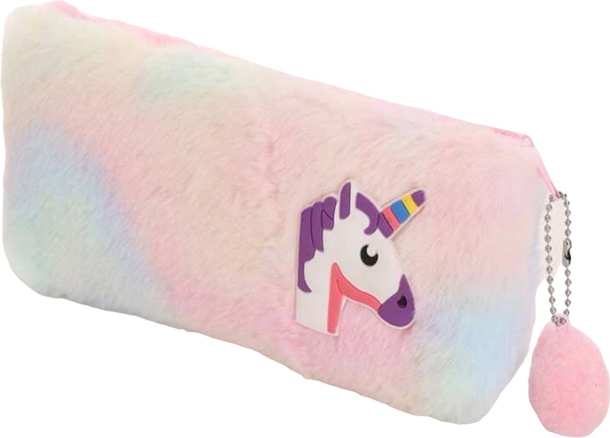 Etui fluffy unicorn paars