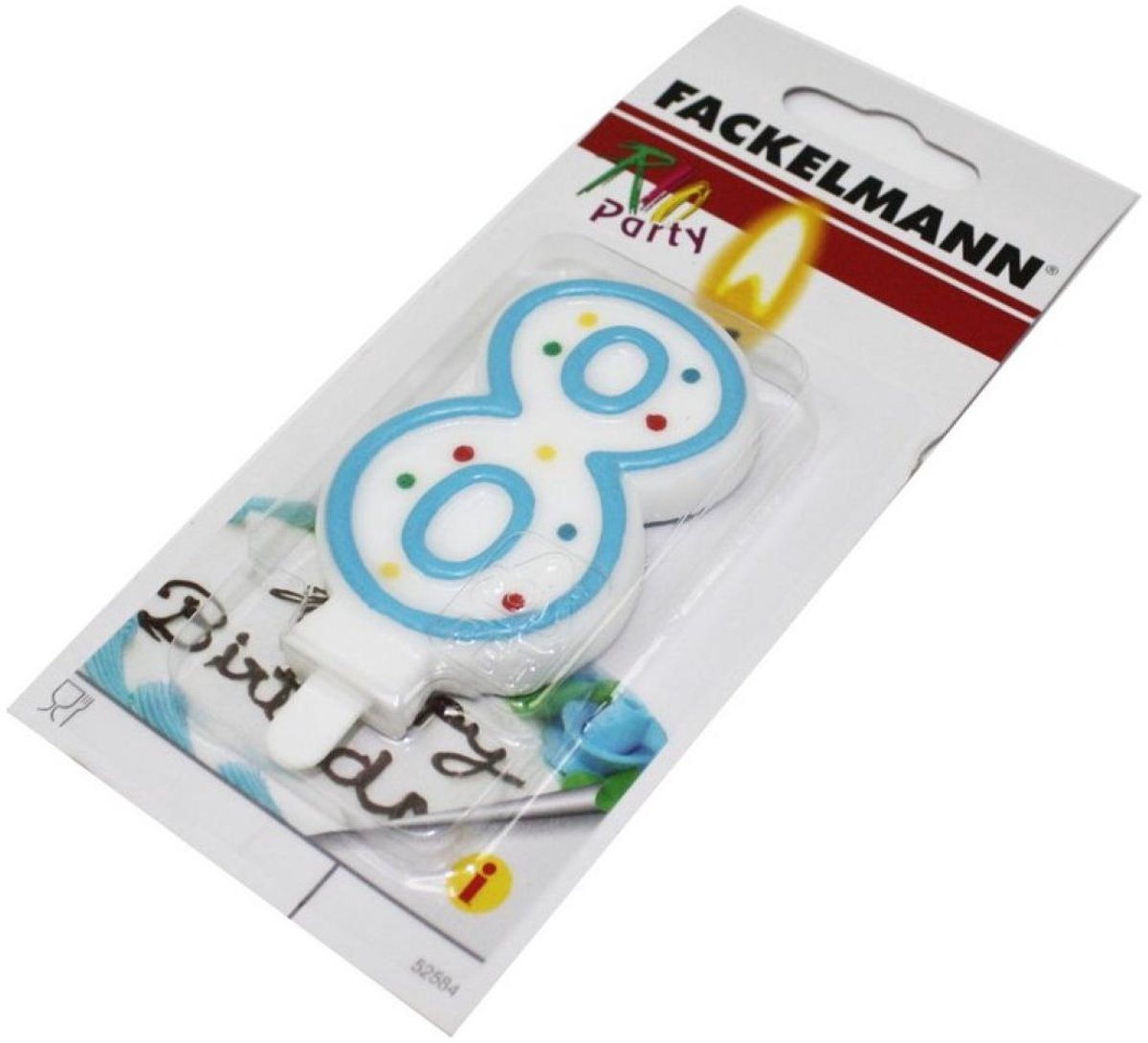 Fackelmann Rio Party Nummer 8 Verjaardagskaars