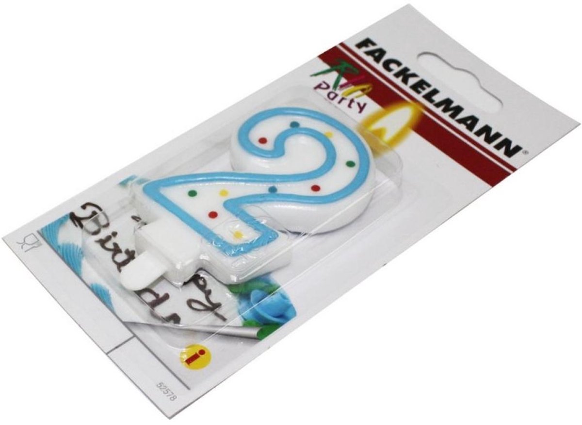 Fackelmann Rio Party nummer 2 verjaardagskaars