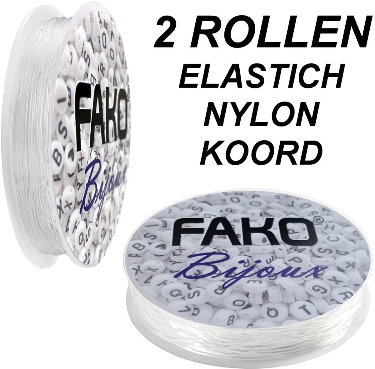 2 Rollen Elastisch Nylon Draad - Sieraden Maken - Rijgdraad - Rekbaar Draad - Hobby Draad - Kralen Koord - 0.4mm - 2x24 Meter - Transparant - 2 Stuks