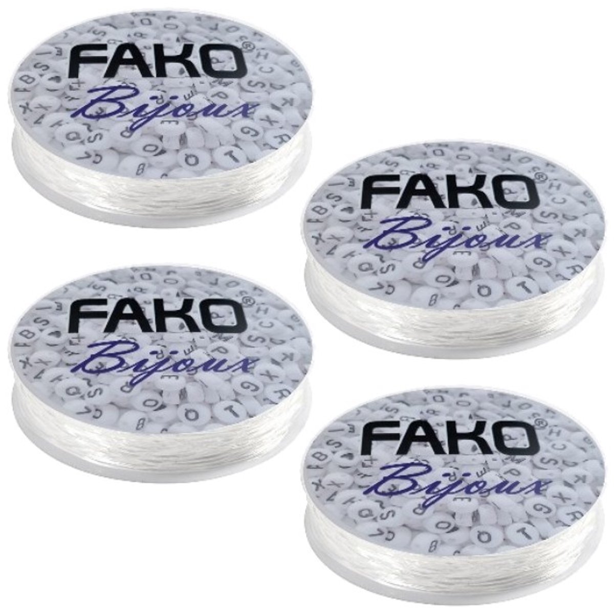 4 Rollen Elastisch Nylon Draad - Sieraden Maken - Rijgdraad - Rekbaar Draad - Hobby Draad - Kralen Koord - 0.8mm - 4x8 Meter - Transparant - 4 Stuks