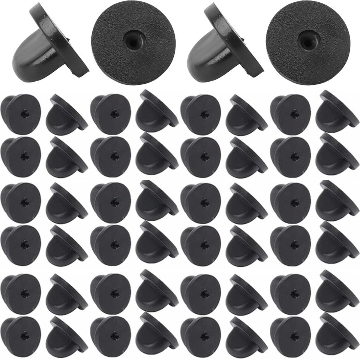 Fako Bijoux® - 50 Rubberen Pin Backs - Vlinder Clutch Backings - Pin Cap Keepers - Vervanging Voor Broche Sieraden - 50 Stuks