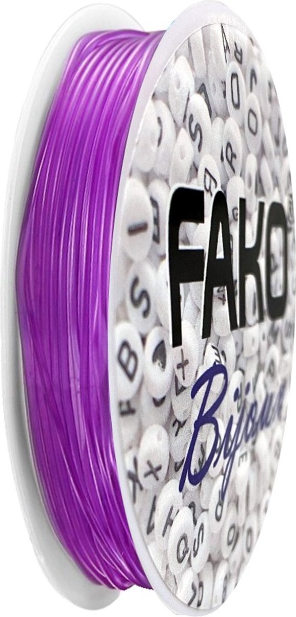 Fako Bijoux® - Elastisch Nylon Draad - Sieraden Maken - 1.0mm - 5 Meter - Paars