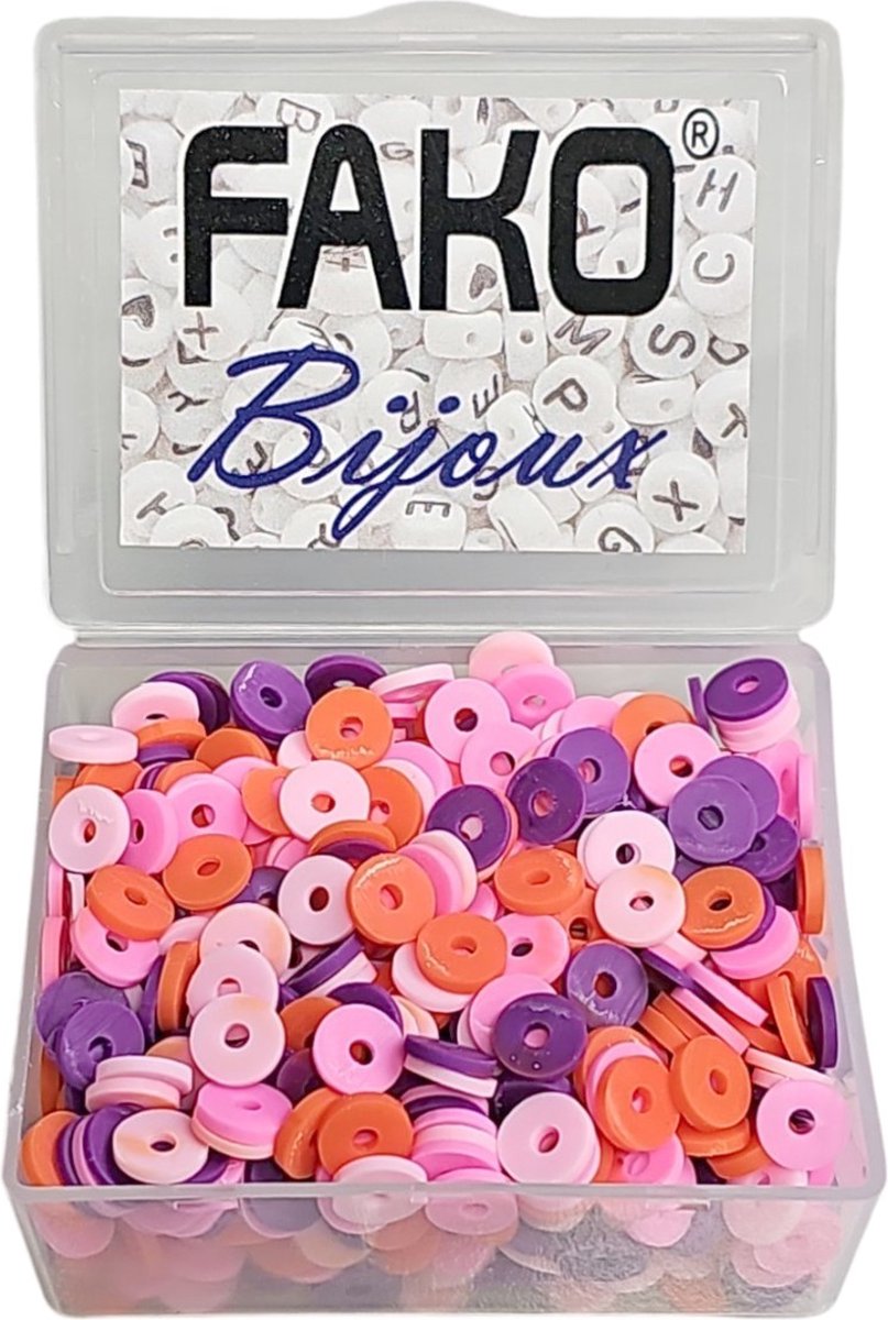 Fako Bijoux® - Katsuki Disc Kralen Box - Polymeer Kralen - Surf Kralen - Kleikralen - 6mm - 700 Stuks - Mix 1