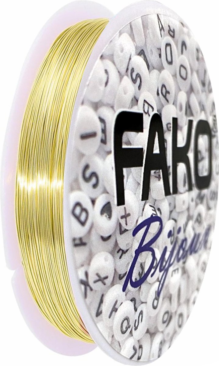 Fako Bijoux® - Koperdraad Kleurvast - Metaaldraad - Sieraden Maken - 0.6mm - 5 Meter - Goud