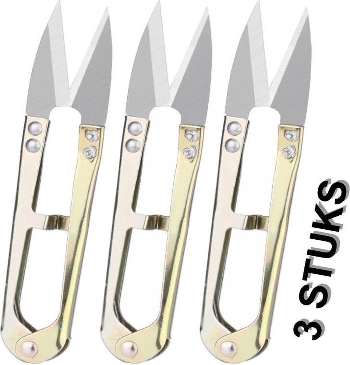   - Sieraden Schaartje - Schaar Voor Sieraden Maken - Naaidoos Schaartje - Kruidenschaar - Stofschaar - Bloemensnijder - Bonsai Schaar  - 10.5cm - 3 Stuks