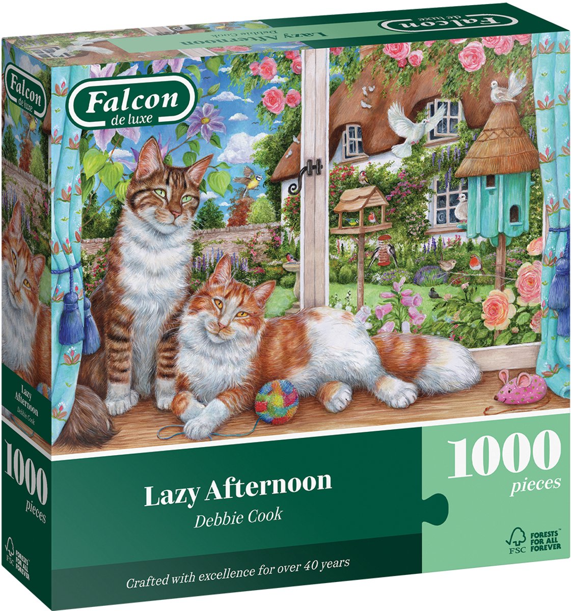 Falcon - Lazy Afternoon - 1000 stukjes puzzel - Legpuzzel - Katten puzzel