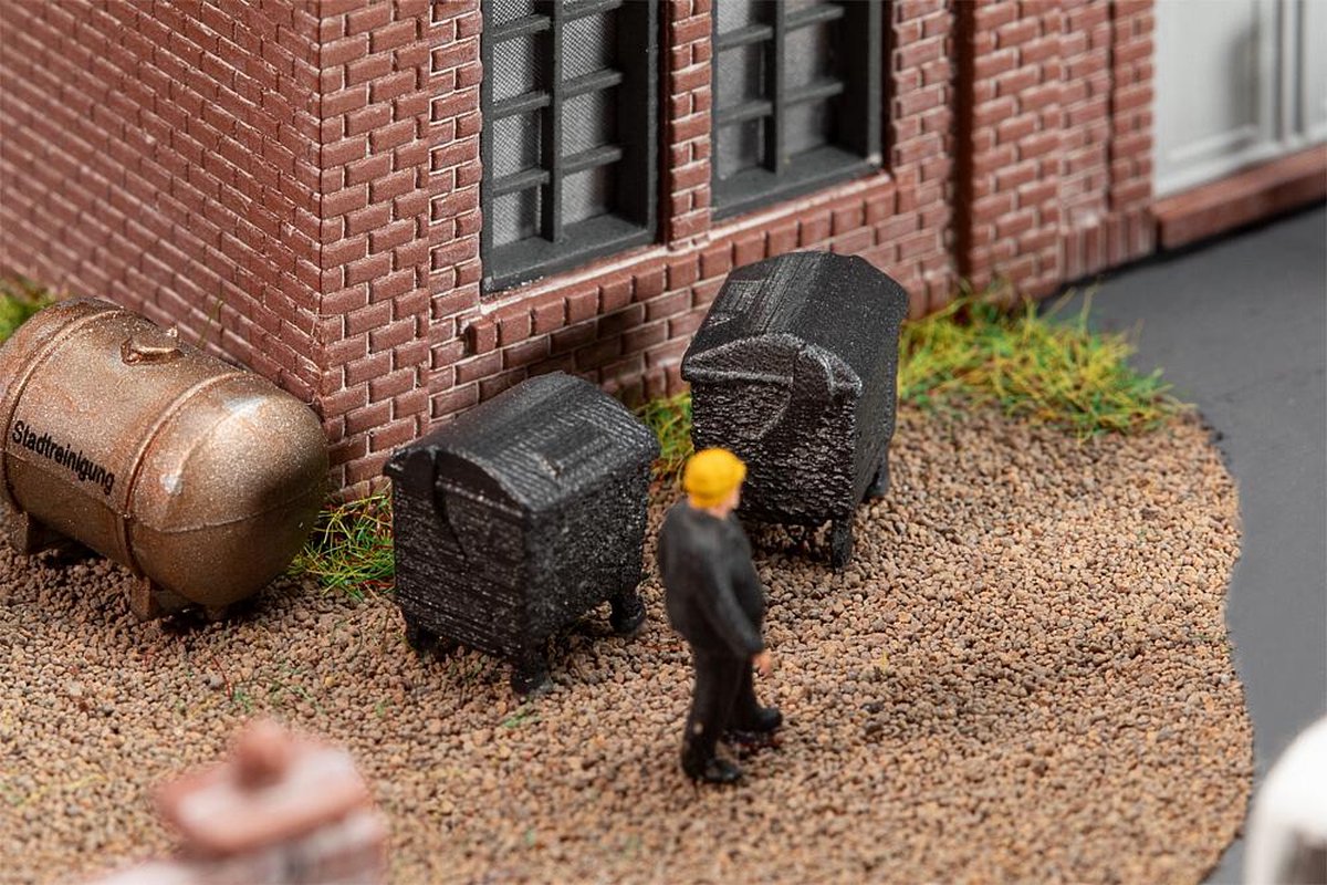 Faller - 1/160 AFVALEMMER SET (5/24) * - modelbouwsets, hobbybouwspeelgoed voor kinderen, modelverf en accessoires
