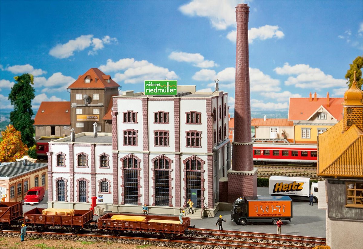 Faller - 1/87 WEVERIJ RIEDMULLER - modelbouwsets, hobbybouwspeelgoed voor kinderen, modelverf en accessoires