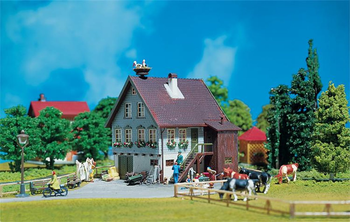   -Huis met ooievaarsnest (130280)