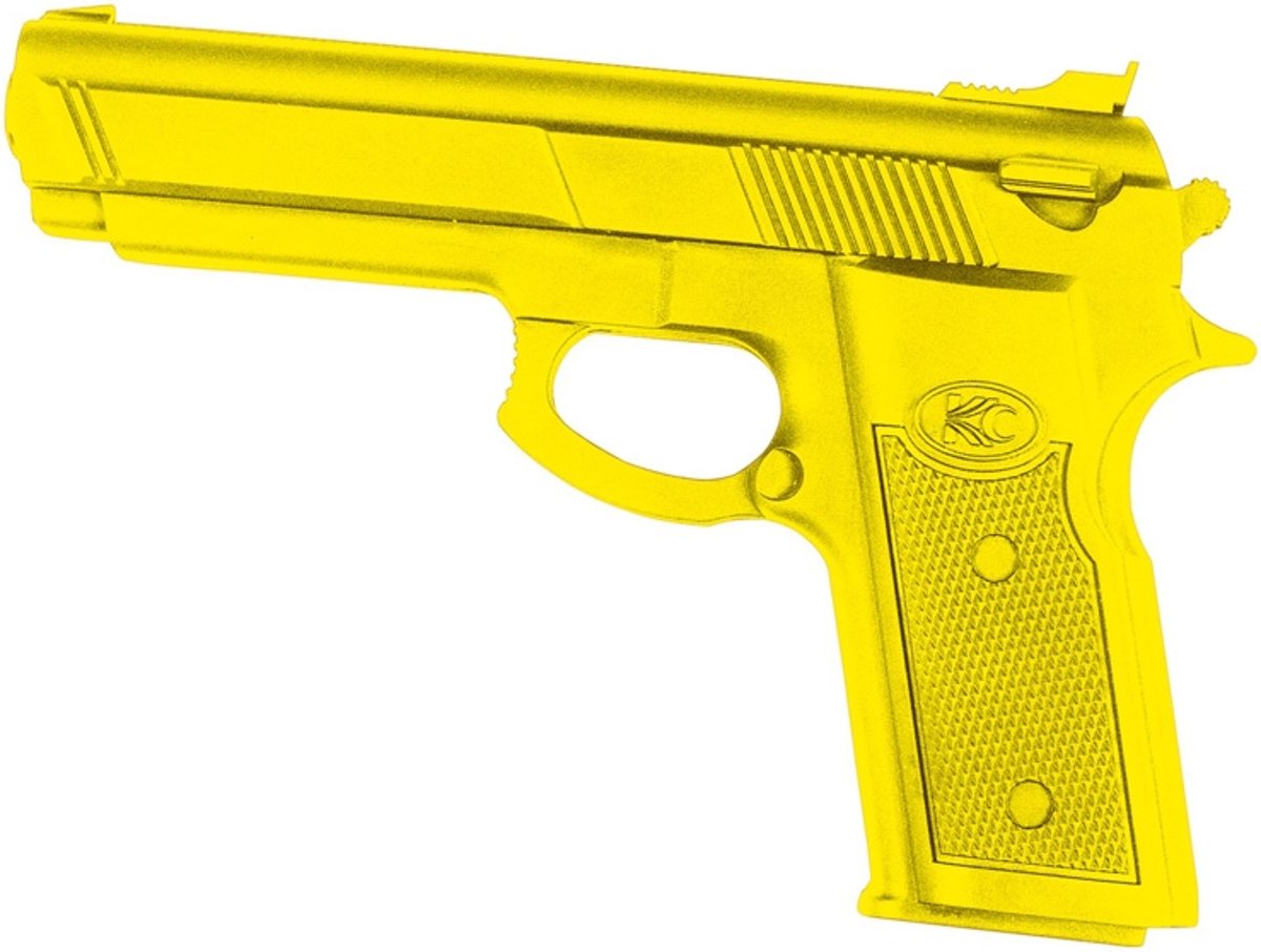 Rubber Pistool Geel