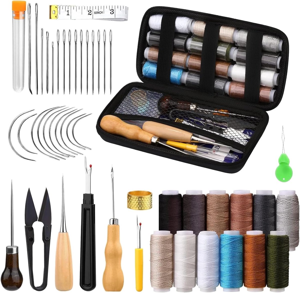 Famanu - Lederen naaiset – 48 stuks – High Performance