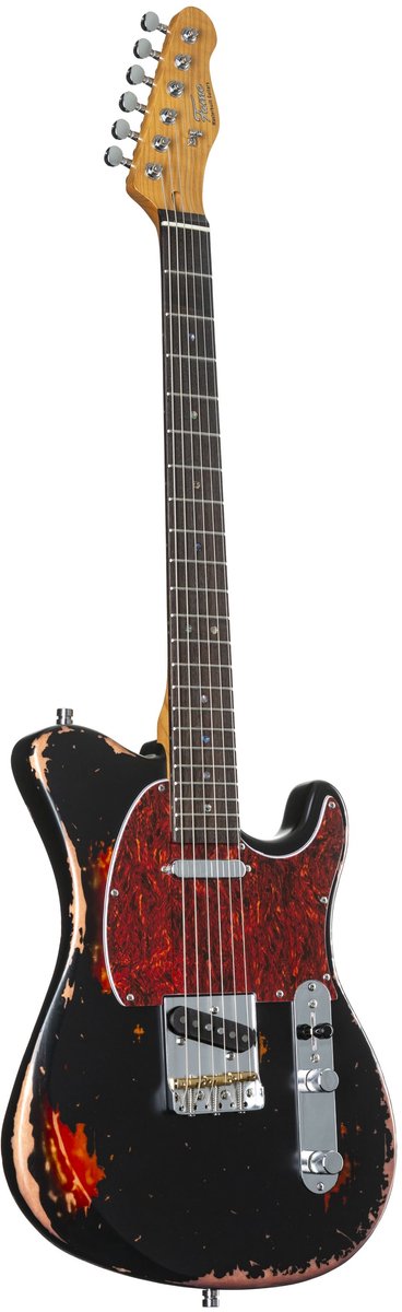 Fame Custom TL RW Worn Licorice over Sunburst - Elektrische gitaar