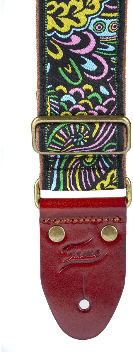 Fame Guitar Strap Psychedelic Green - Gitaarband