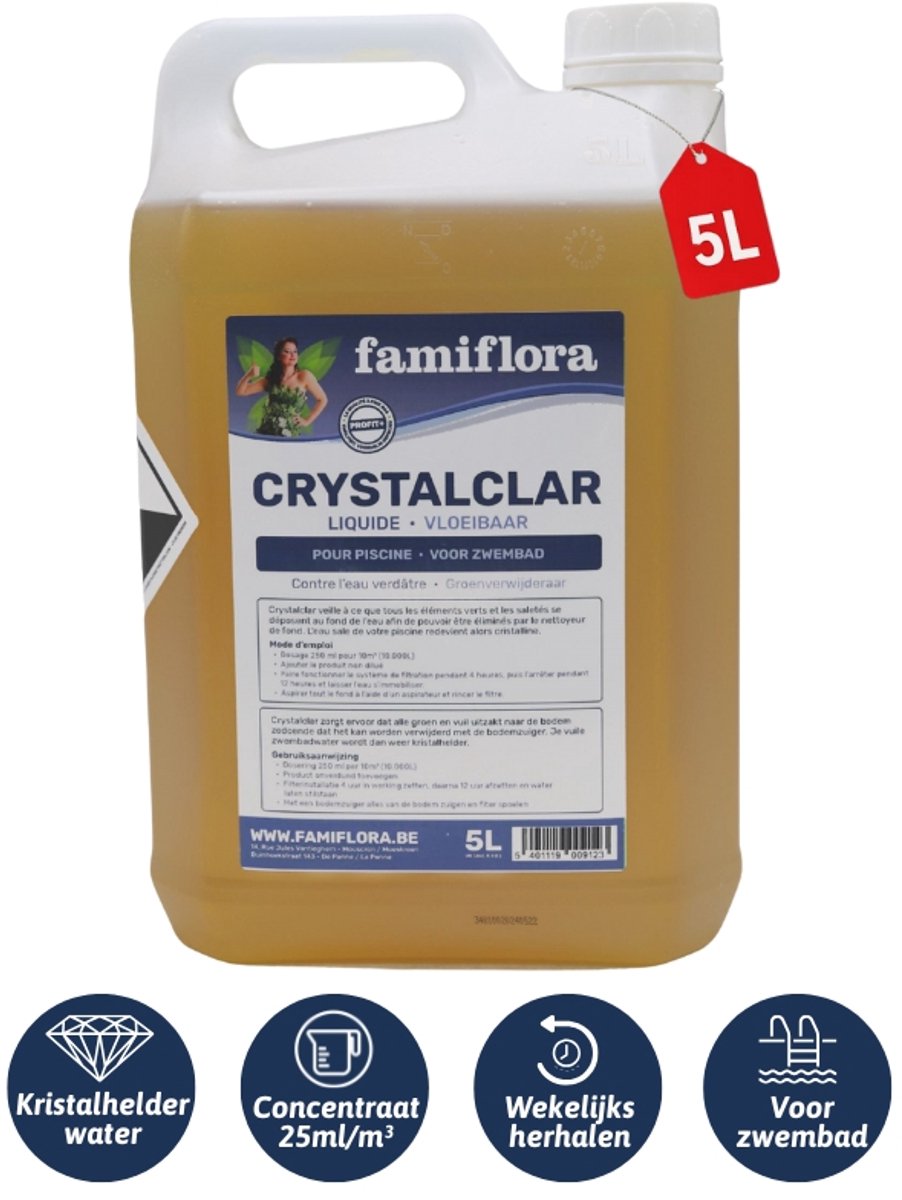 Famiflora Crystalclar vloeibaar 5L - groenverwijderaar