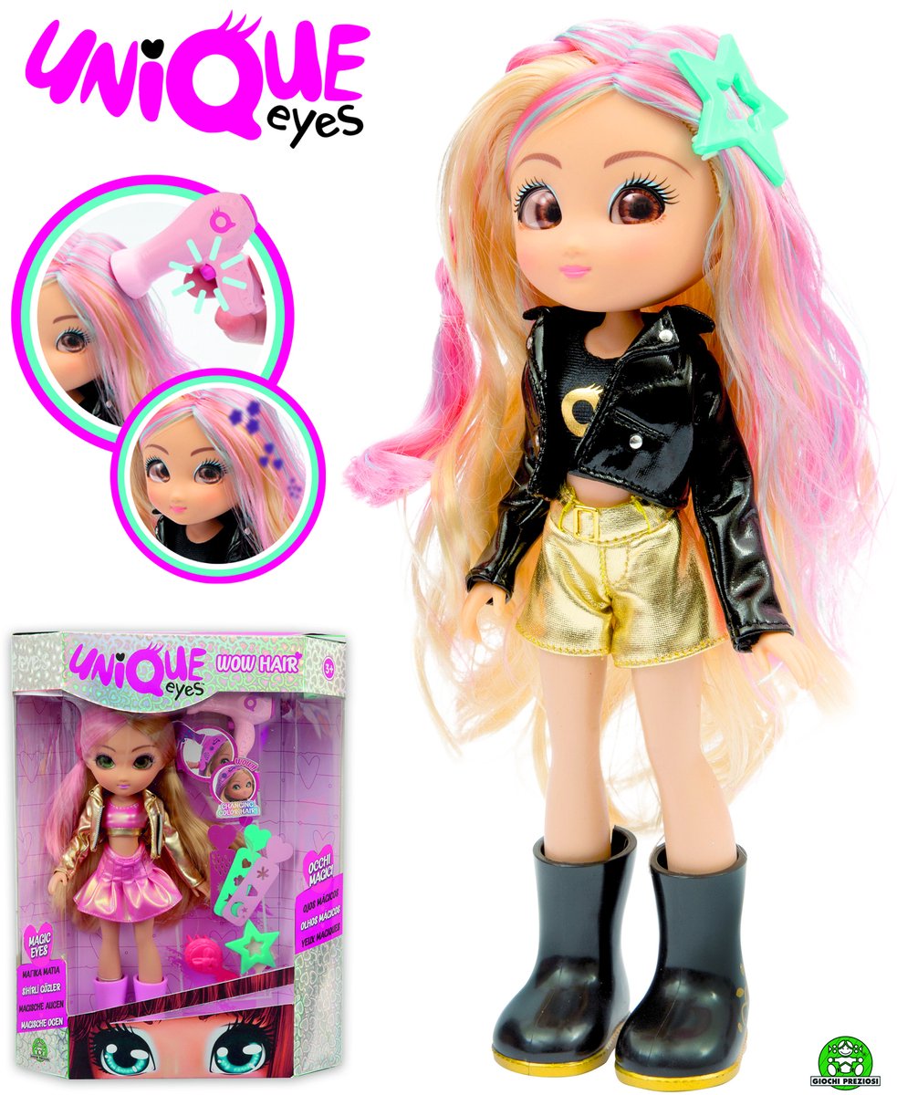 Famosa Unique Eyes Unique Eyes Wow Hair Pop Roze