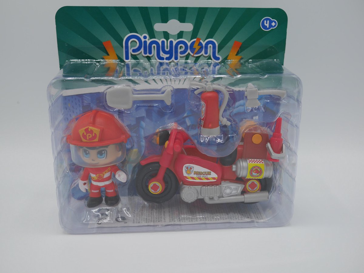 Famosa pinypon brandweer motor mer figuur.