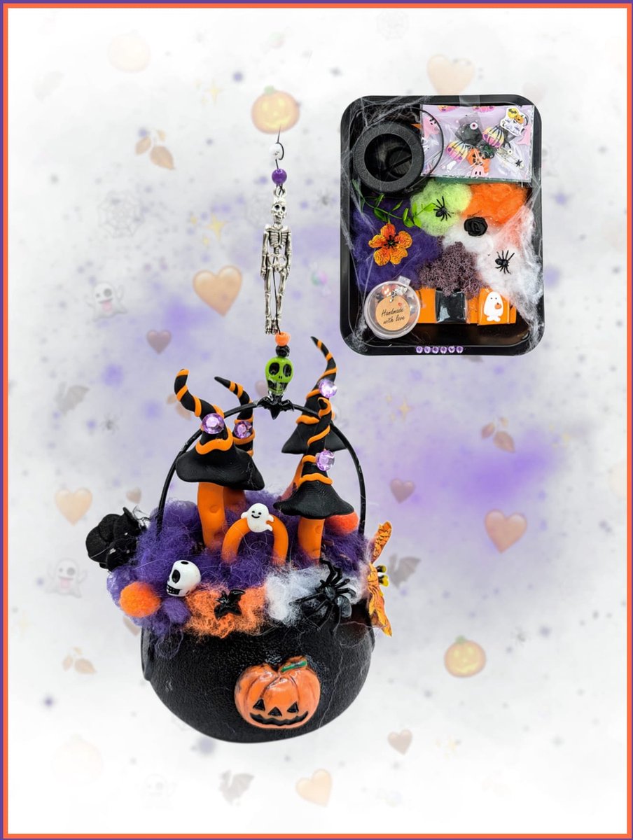 Fantasyatelier - Doe het zelf knutsel pakket - Halloween - Kasteel in een ketel