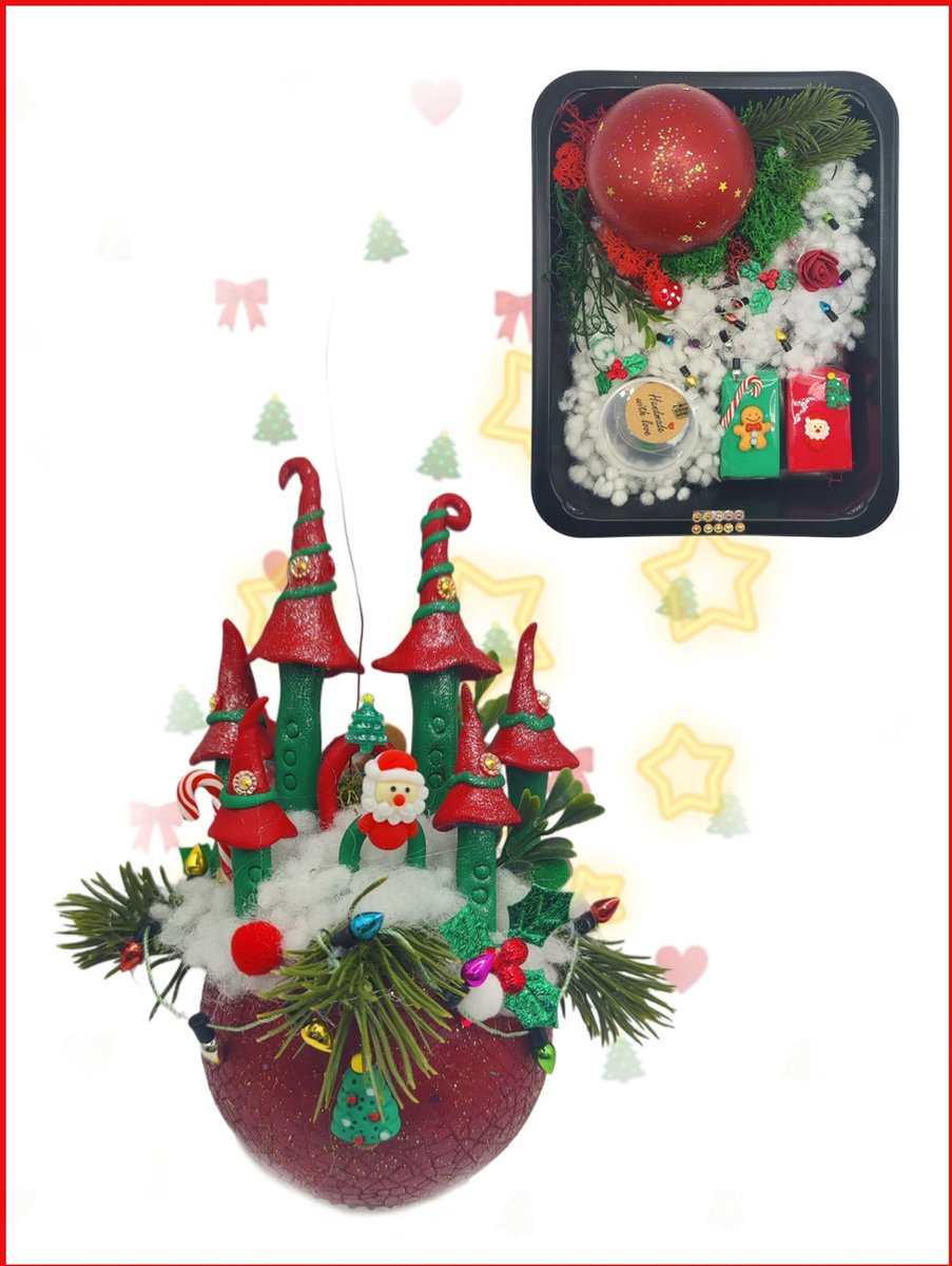 Fantasyatelier - Doe het zelf knutsel pakket - Kasteelbol - Kerst