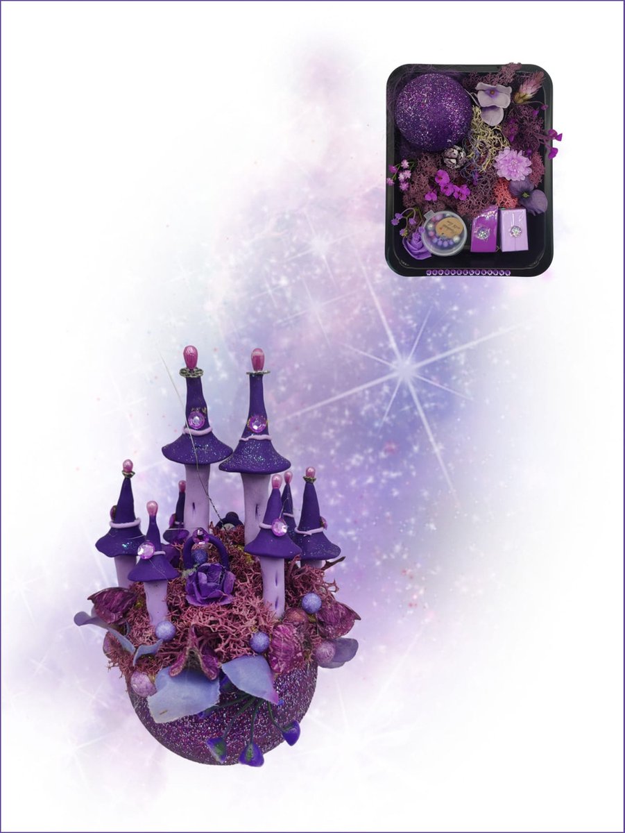 Fantasyatelier - Doe het zelf knutsel pakket - Kasteelbol - Paars