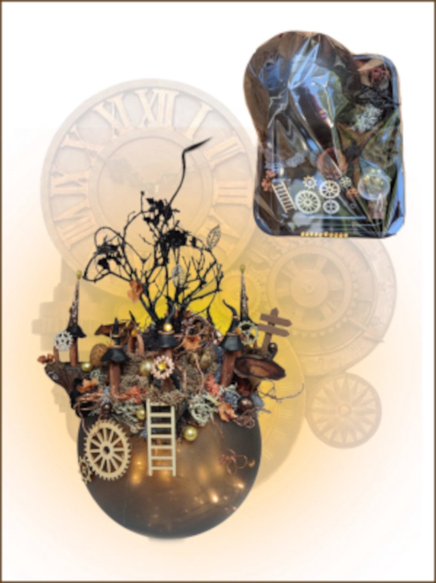 Fantasyatelier - Doe het zelf knutsel pakket - Kasteelbol - Steampunk - Groot, met licht