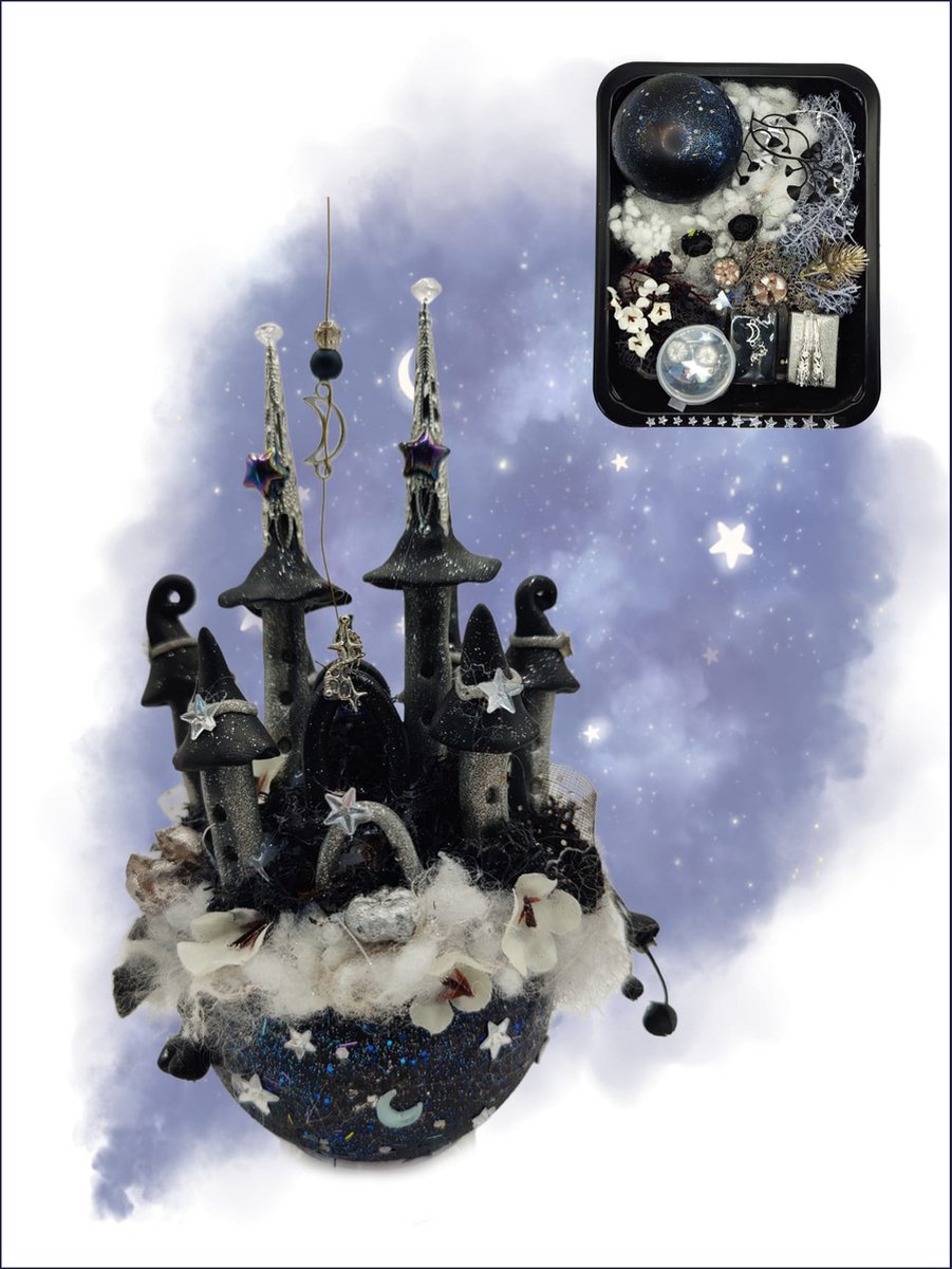 Fantasyatelier - Doe het zelf knutsel pakket - Kasteelbol - Sterrennacht