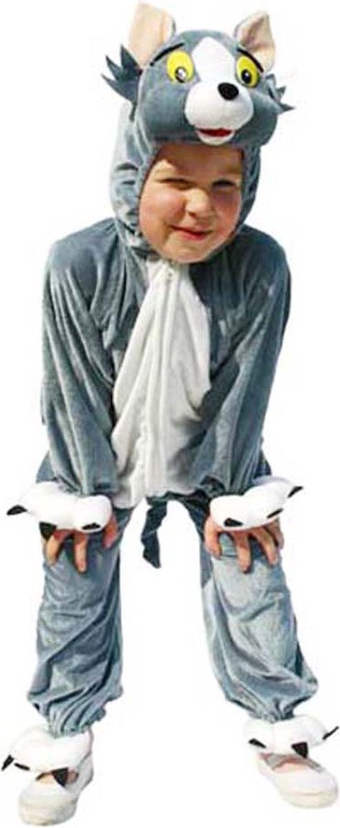 Dierenpak Kat pluche - Maatkeuze: Maat 128