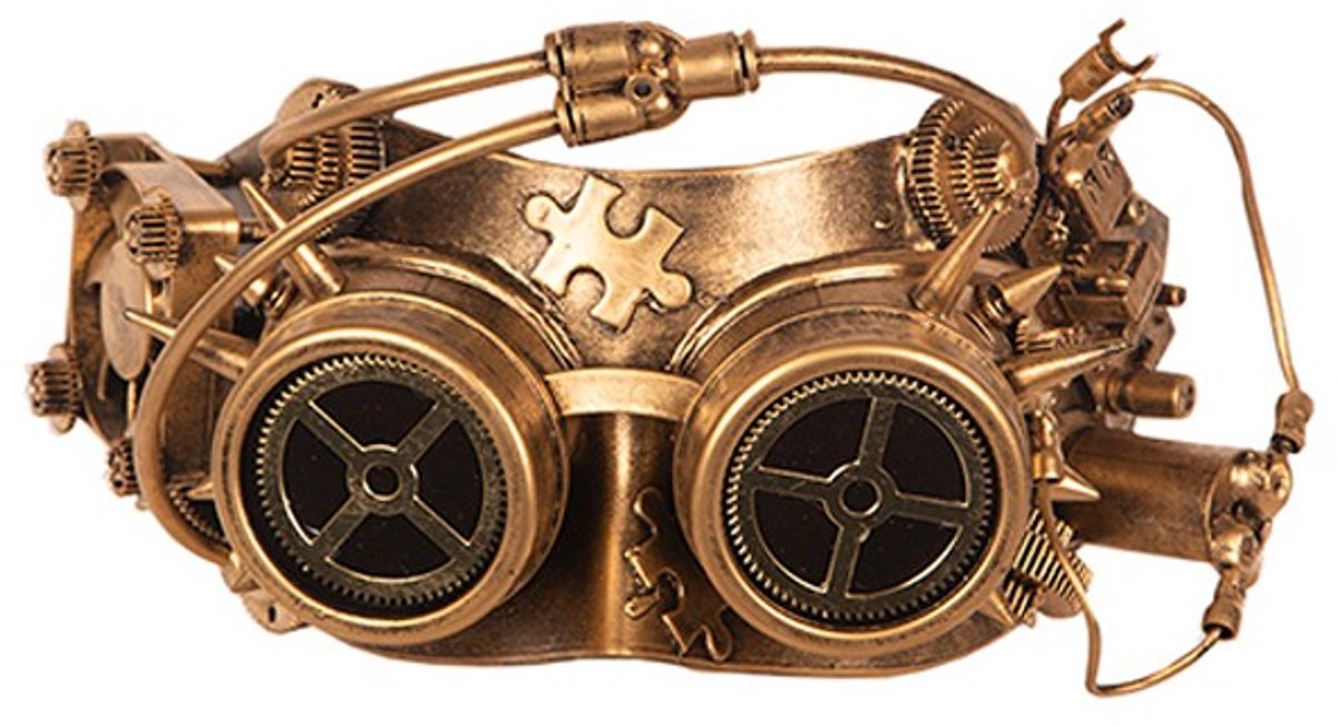 Oogmasker Steampunk Goud Deluxe