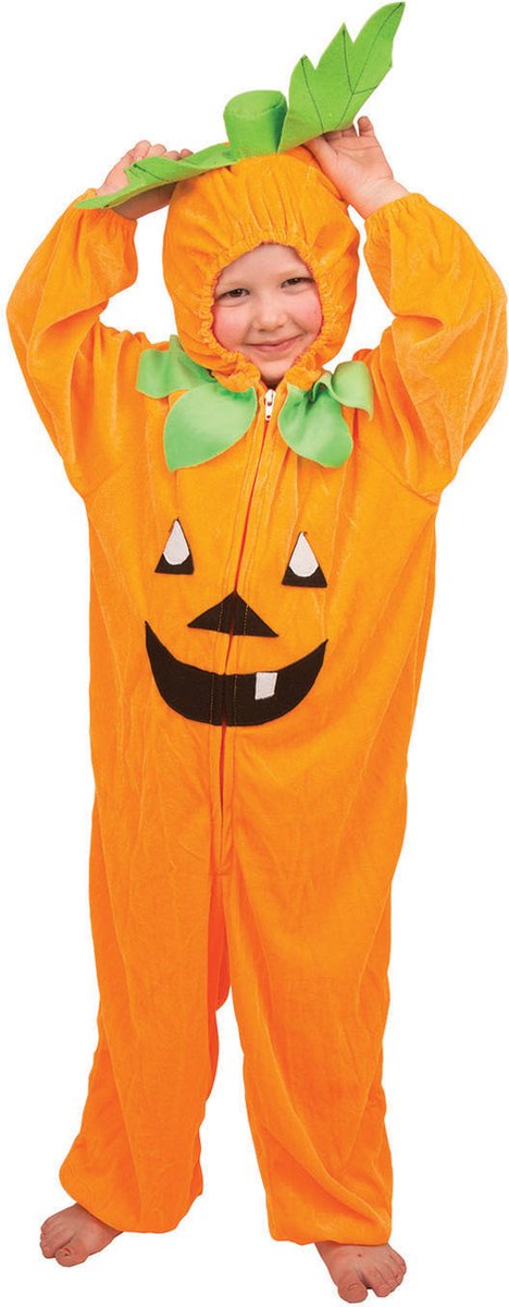 Pompoenpak kind pluche - Maatkeuze: Maat 128