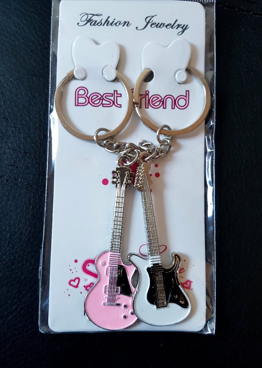Best Friends Gitaar sleutelhangers 2 stuks