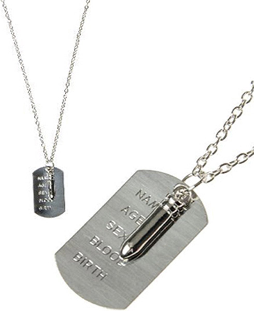 Dog tag - Leger naamplaatje - inclusief kogel - Carnaval - legeroutfit
