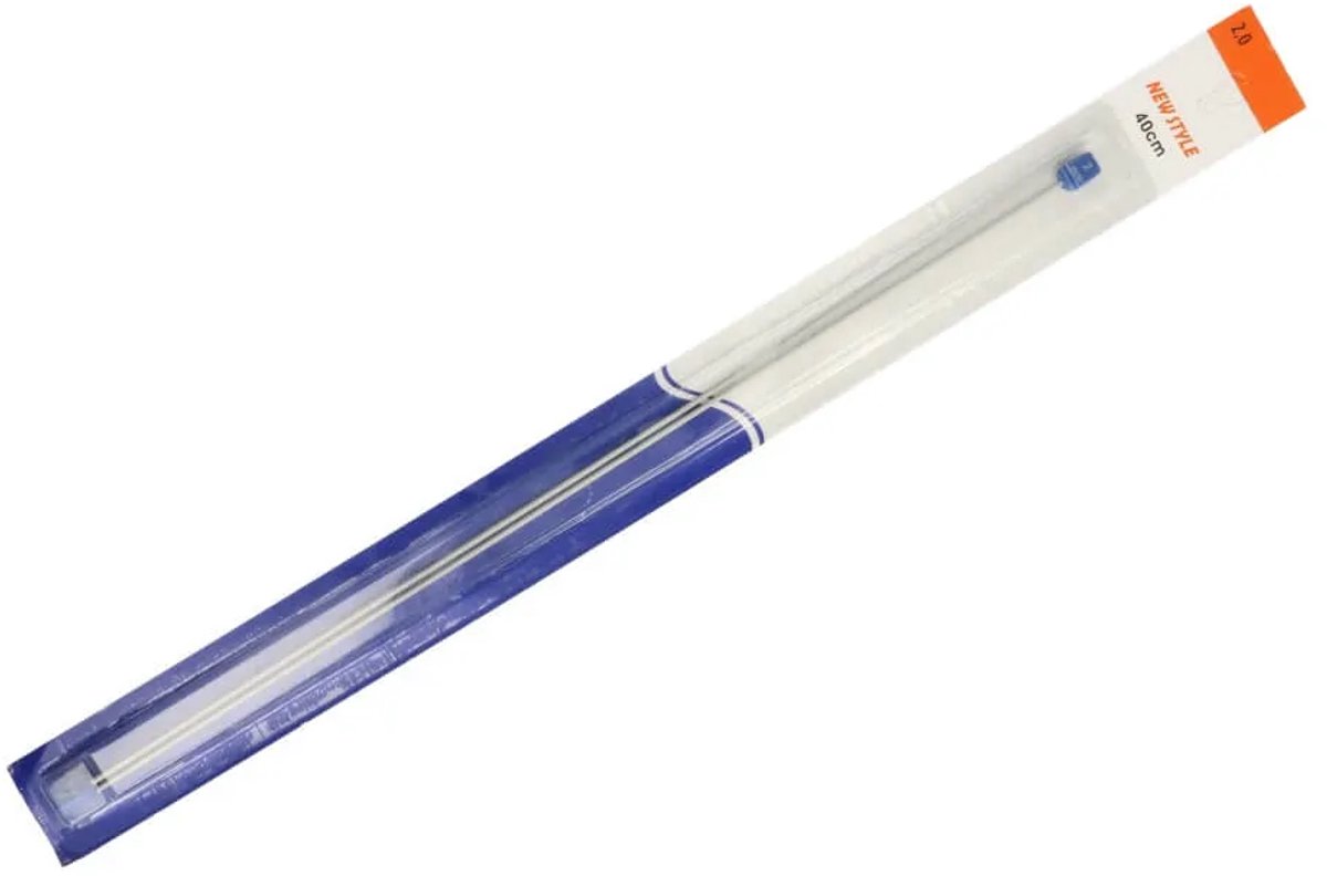 Breinaalden met knop 40cm 2.00mm