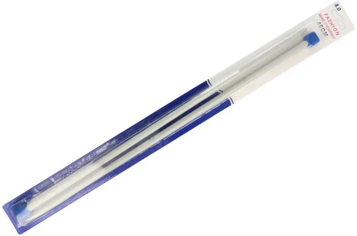 Breinaalden met knop 40cm 8.00mm